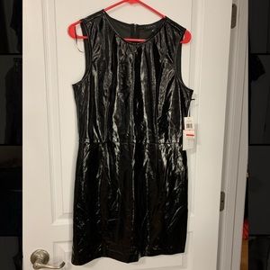 NWT Black Leather Cocktail Dress